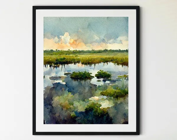 Everglades National Park Vintage Travel Poster