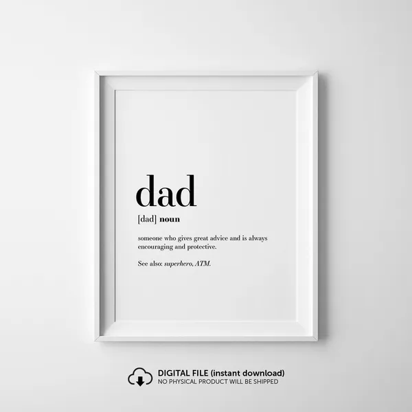 Dad Definition Funny Father’s Day Art Print
