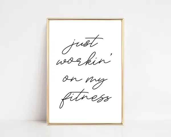 Minimalist Gym Sign, Funny Typography Art Print