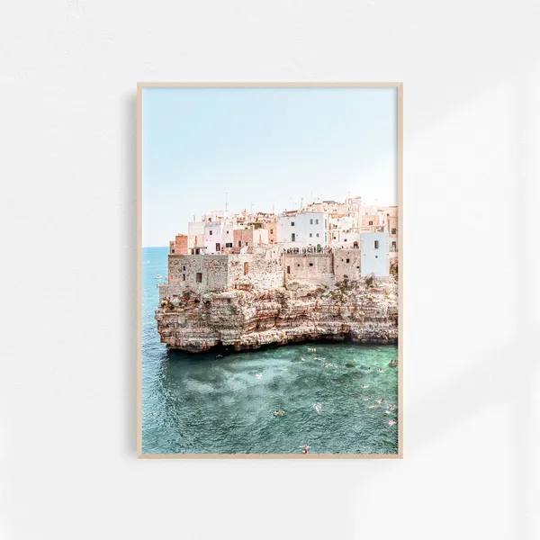 Puglia Italy, Polignano A Mare Travel Poster