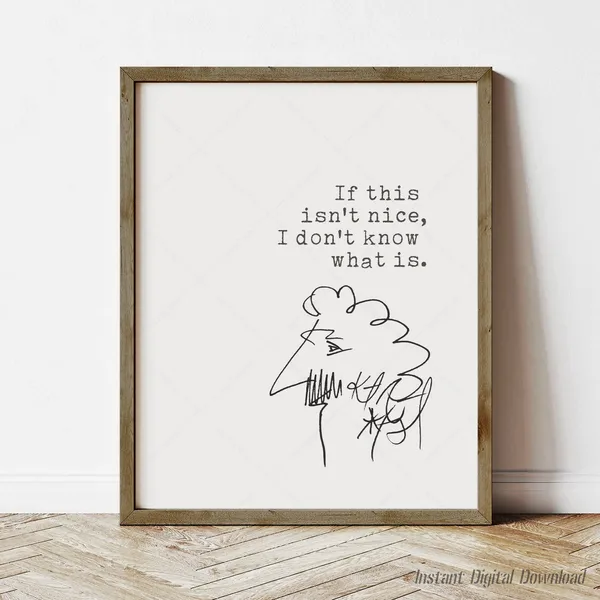 Kurt Vonnegut, A Man Without A Country Art Print