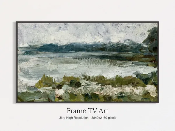 Abstract Oil Landscape for Frame TV Art Print