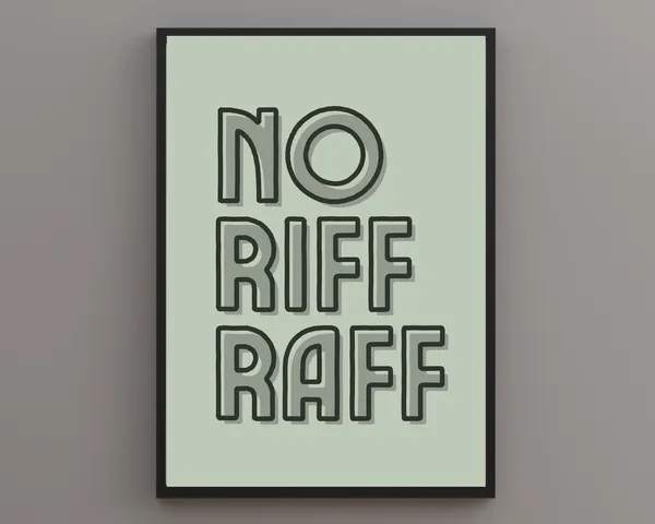 No Riff Raff Allowed Funny Welcome Hallway Art Print