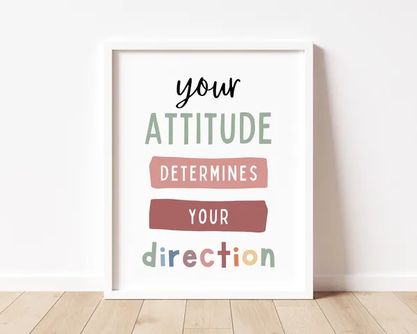 Your Attitude Determines Your Direction Boho Poster