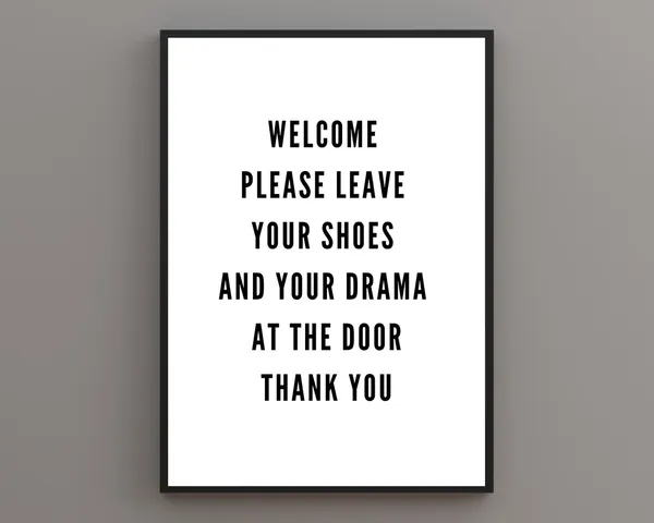 Leave Your Shoes And Drama At The Door, Hallway Art Print