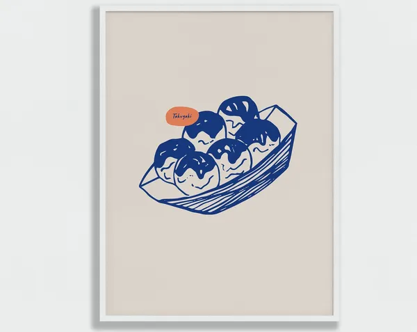 Japanese Food Poster, Modern Kitchen Wall Art Print