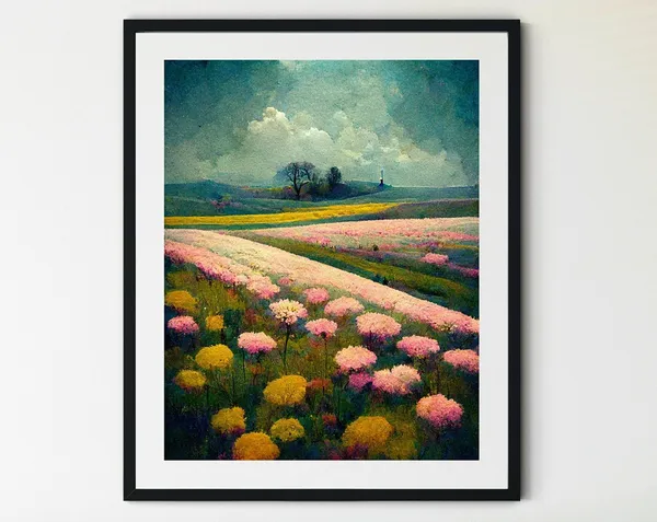 Spring Meadow Country Field Wall Art Print