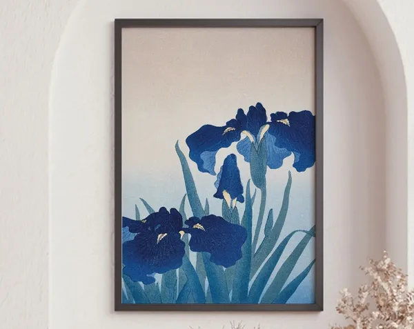 Iris Flowers by Ohara Koson, Vintage Japanese Art