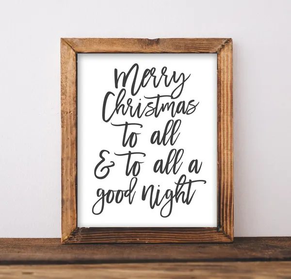 Merry To All And A Good Night Christmas Art Print