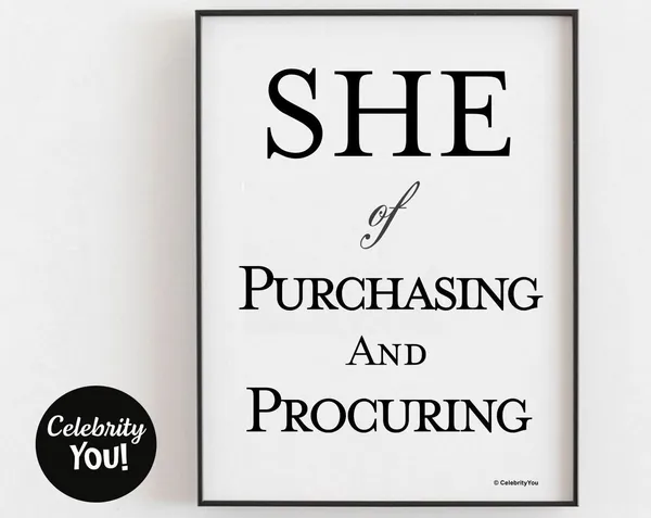 Purchasing Manager Definition Poster, Office Decor