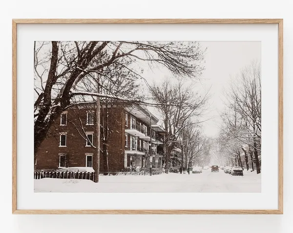 New York Under Snow Christmas Art Print