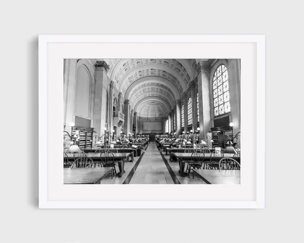 Boston Public Library Travel Poster, Wall Art Print