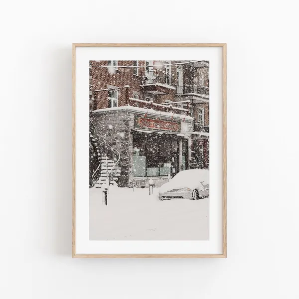 New York Winter Cityscape Travel Poster