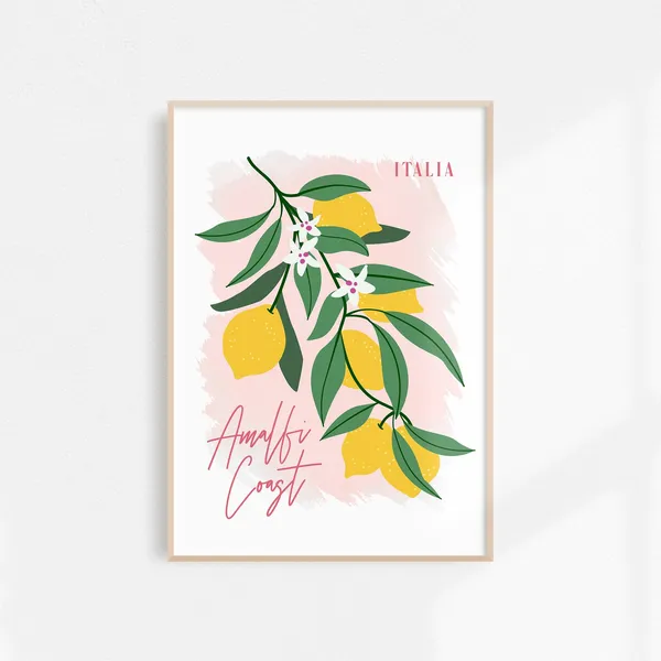 Amalfi Coast Lemons, Italy Kitchen Art Print