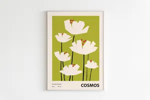 Colorful Flower Illustration Print, Abstract Botanical Decor