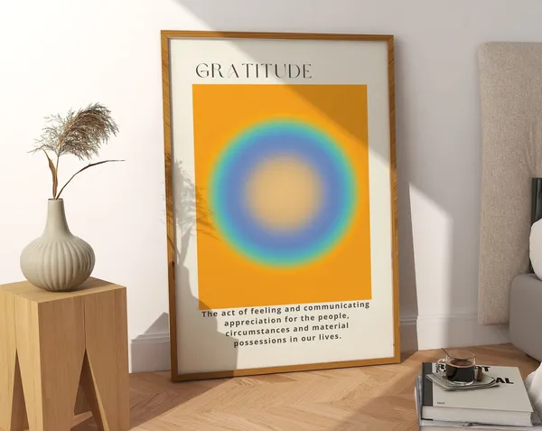 Gratitude Aura - Retro Travel Poster