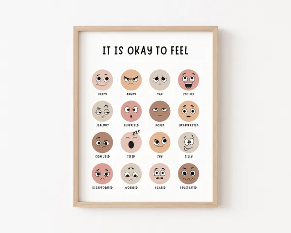 Its Okay To Feel Boho Feelings Chart Poster