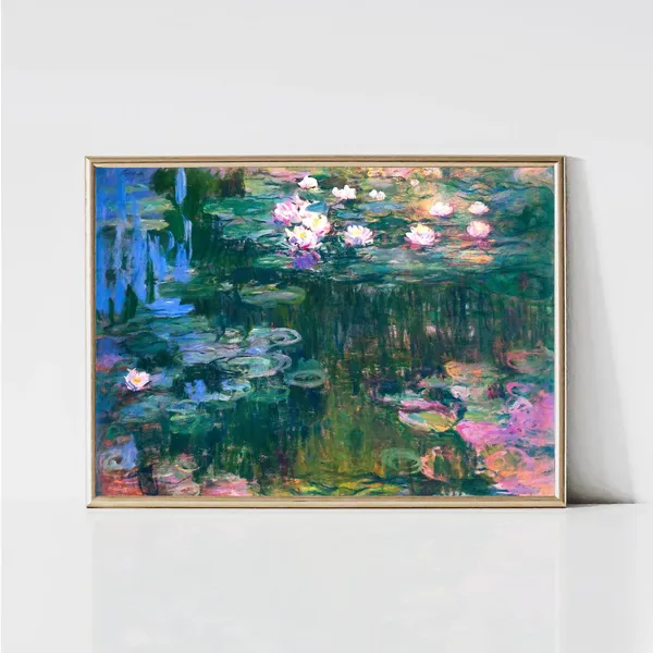 Monet Water Lilies Impressionist Garden Art Print