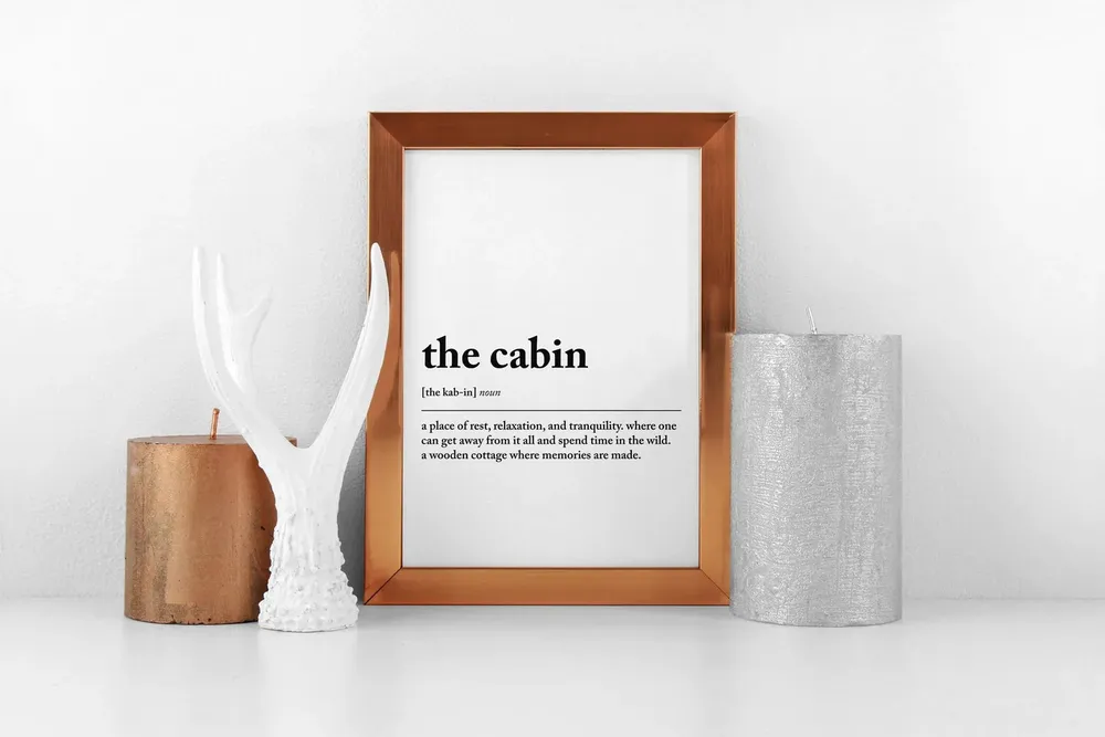 Cabin Definition Print, Minimalist Poster - Image 2