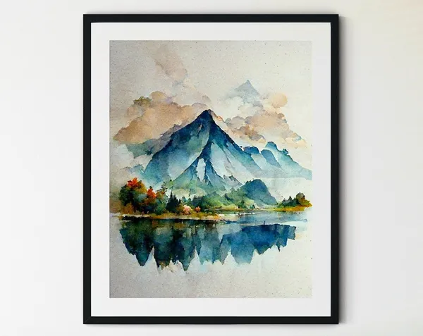Forest Wall Art Watercolor Landscape Art Print