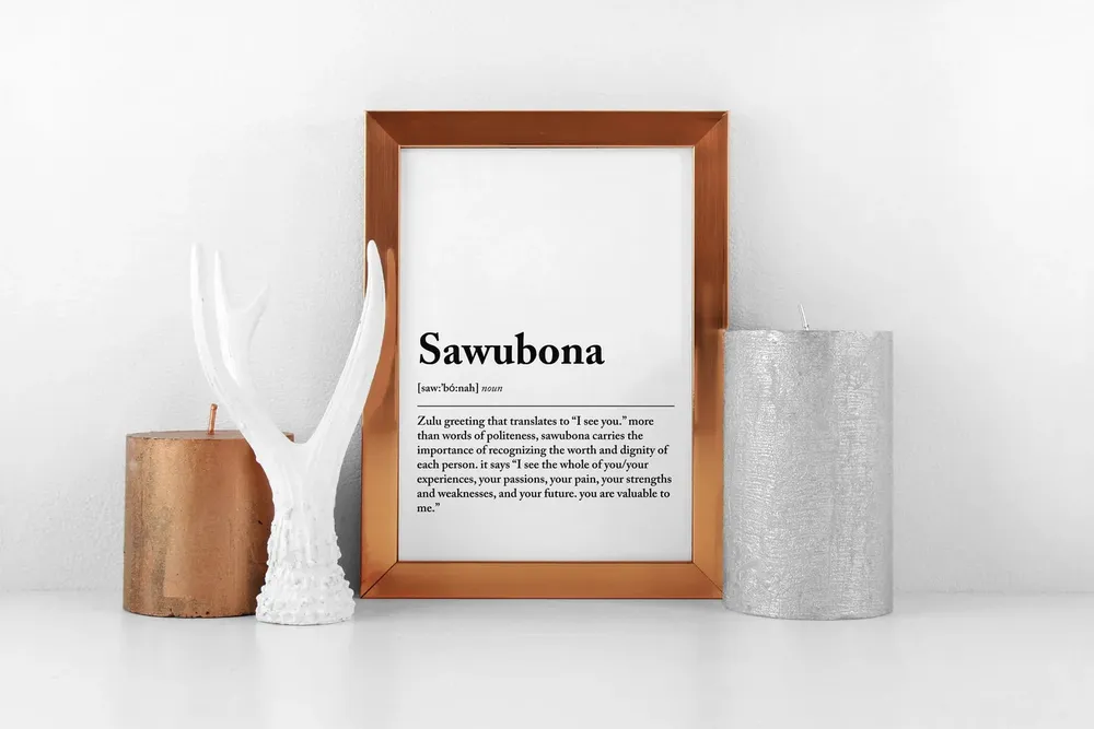 Sawabona Definition, South African Wall Art Print - Image 2