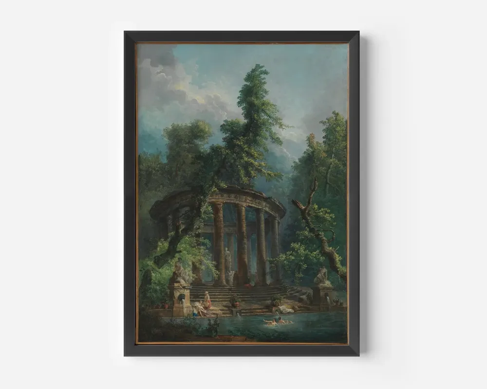 The Bathing Pool by Hubert Robert, Art Print - Image 2