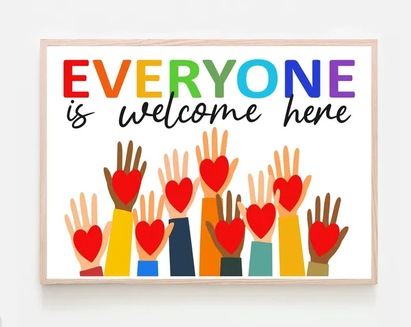 Everyone Is Welcome Here Equality Classroom Sign Print