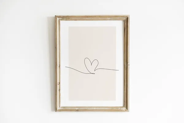 Minimalist Heart Art Print, Valentine's Day Decor