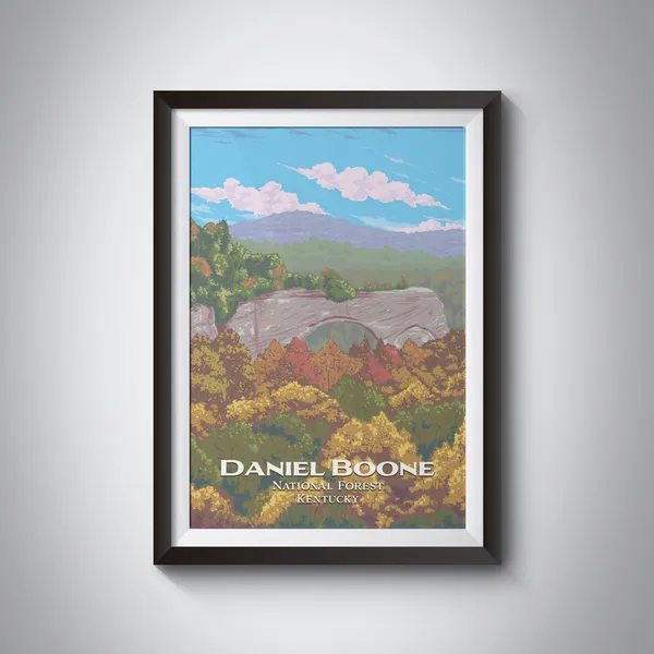 Daniel Boone National Forest Vintage Travel Poster