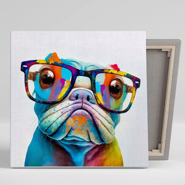 Pug Dog Wall Art Print, Nursery Bedroom Decor