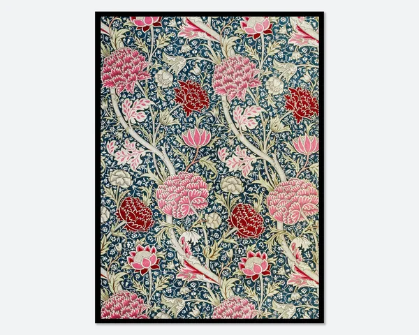 William Morris Cray Flowers Vintage Botanical Poster