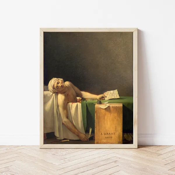 The Death Of Marat, Vintage Classical Art Print