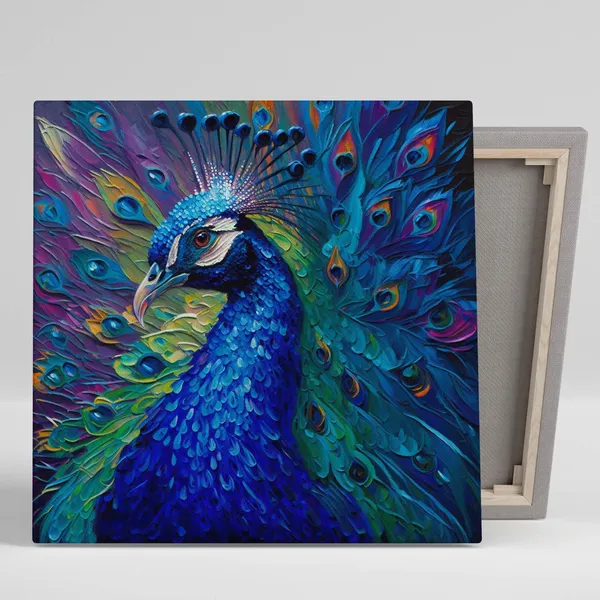 Elegant Peacock Poster Print, Bird Wall Decor