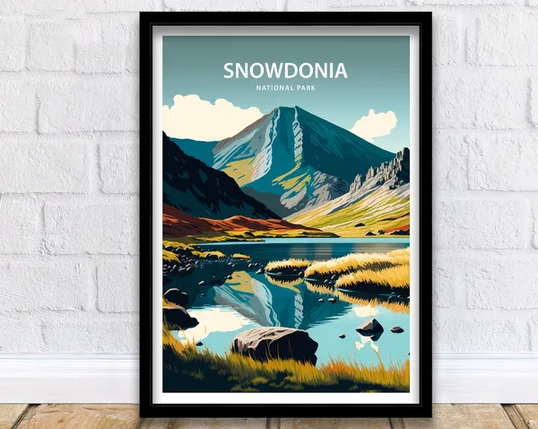 Snowdonia Travel Print Wales Travel Poster