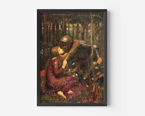 The Beautiful Lady Without Mercy Vintage Poem Art Print
