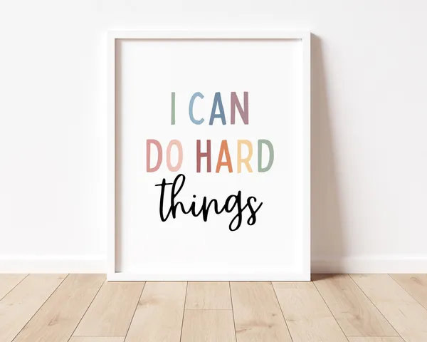 I Can Do Hard Things Boho Classroom Art Print