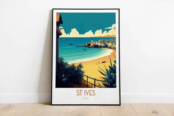 St Ives Cornwall Travel Poster