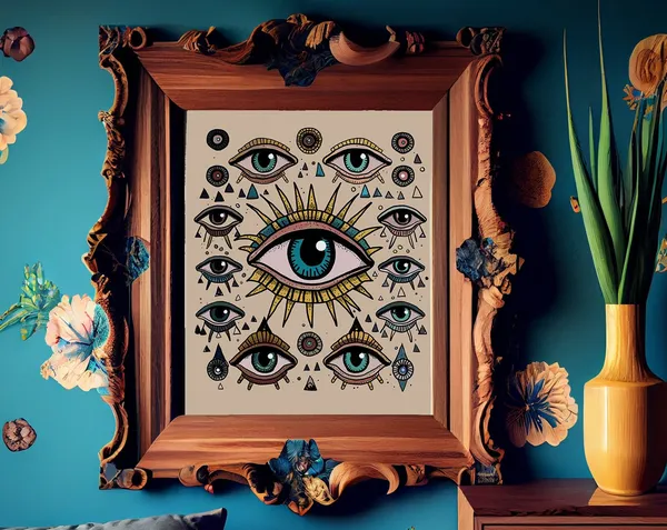 All Seeing Eyes Poster Print, Mystical Artwork