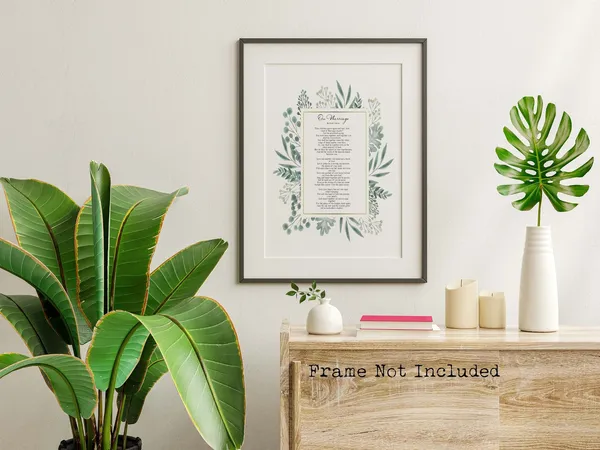 Kahlil Gibran On Marriage Poem Art Print