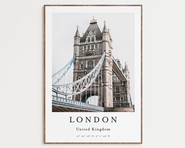 London Travel Poster, European City Wall Art