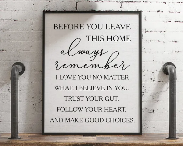 Farmhouse Love Quote Art Print, Home Blessing
