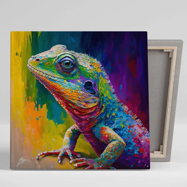 Colorful Lizard Wall Art Print, Exotic Decor