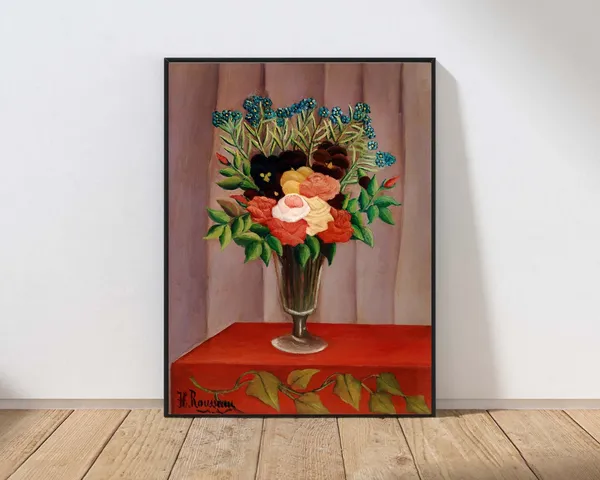 Floral Still Life Painting Vintage Botanical Art Print