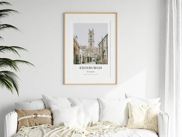 Edinburgh City View Photography Art Poster