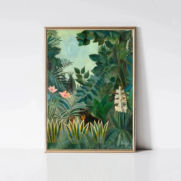 Henri Rousseau Equatorial Jungle Vintage Travel Poster