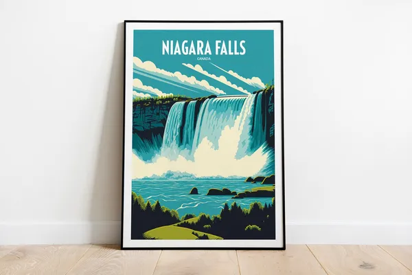 Niagara Falls Canada Travel Poster, Travel Art