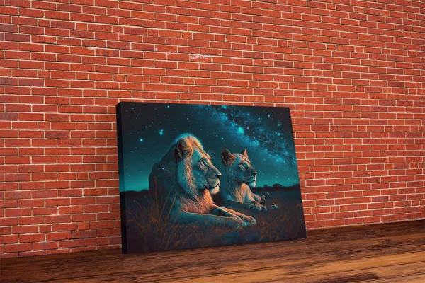 Boss Couple Lion Art Print, Valentine Gift Idea