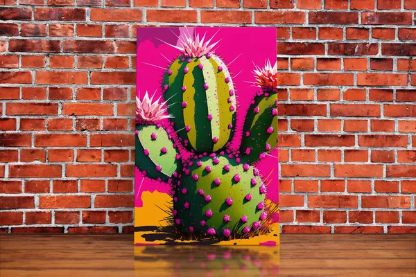 Cactus Pop Art Style Art Print, Southwestern Decor