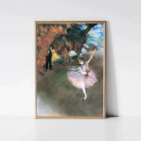 Edgar Degas Star Dancer On Stage Art Print