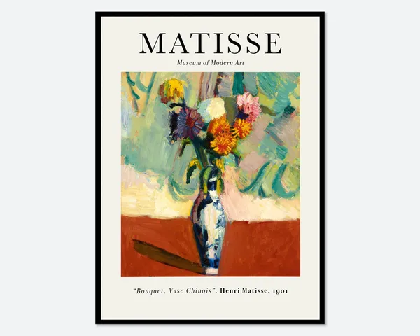 Henri Matisse Bouquet Vase Chinois Art Print